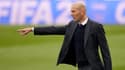 Zinédine Zidane sur le banc du Real Madrid, en 2021.
