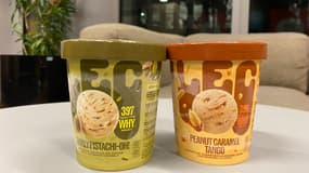 Les glaces LEC, lancées notamment par le pilote Charles Leclerc, font parties des plus faibles en calories sur le marché (photo prise le 29 janvier).