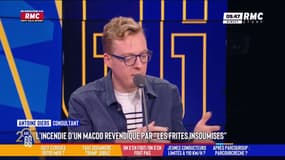 McDonald's incendié par "les frites insoumises": "On est sur une frange radicale de l'extrême gauche qui a dans sa doctrine le fait de bordéliser le pays au maximum", dit Antoine Diers