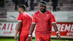 Masivesi Dakuwaqa, ici le 18 octobre 2024, n'est plus un joueur du Biarritz Olympique depuis l'agression commise sur son coéquipier, Pierre Pagès