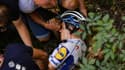 Remco Evenepoel après sa chute lors du Tour de Lombardie