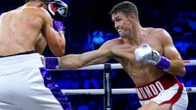 Callum Smith lors de son combat contre le Français Mathieu Bauderlique en août 2022