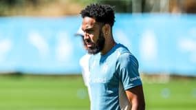 Pierre-Emerick Aubameyang lors d'un entraînement de l'OM en juillet 2024