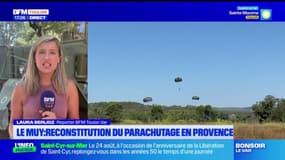 80e anniversaire du Débarquement en Provence: au Muy, une reconstitution du parachutage