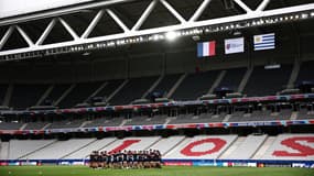 Stade Pierre Mauroy avant le match de la Coupe du monde de rugby entre la France et l'Uruguay, le 14 septembre 2023.