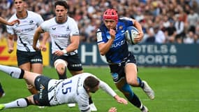 Louis Bielle-Biarrey lors du match de Champions Cup entre l'UBB et les Saracens, 6 avril 2024
