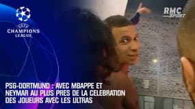 PSG-Dortmund : Avec Neymar et Mbappé au plus près de la célébration des joueurs avec les ultras