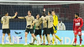 Célébration PSG vs Brest