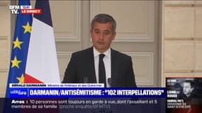 Gérald Darmanin annonce "102 interpellations en lien direct avec des actes antisémites ou d'apologie du terrorisme" depuis le 7 octobre