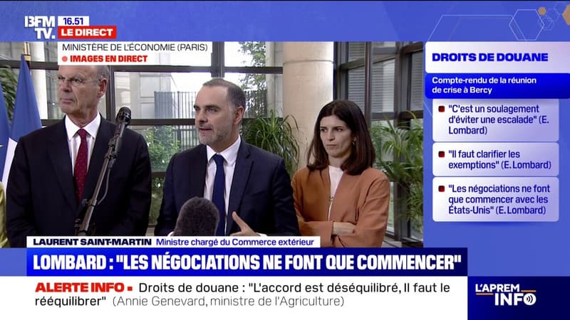 Droits de douane de 15% pour l'UE: pour le ministre chargé du Commerce extérieur, 