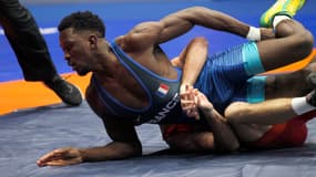 Mamadassa Sylla lors des Mondiaux de lutte à Belgrade, le 11/09/2022