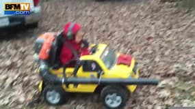 Une idée originale de voiture pour enfants qui souffle les feuilles mortes