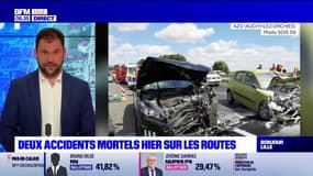 Deux accidents de la route mortels ont eu lieu, hier, dans les Hauts-de-France