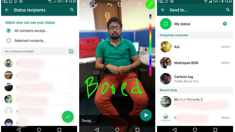 La nouvelle interface de WhatsApp actuellement disponible en beta test.