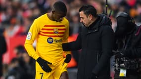 Ousmane Dembélé avec Xavi au Barça en janvier 2023