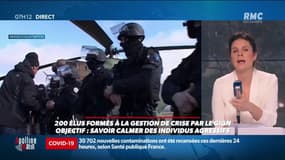 Les maires formés à la gestion de crise par des négociateurs du GIGN: "Ils nous donnent des clés pour faire baisser la tension et éviter le pire face à des personnes agressives" raconte Marc Andreu Sabater, maire de Vire (Normandie)
