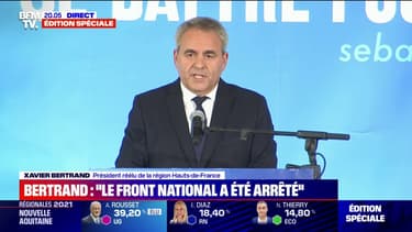 "Je ne laisserai personne calomnier, abaisser, diviser la France": Xavier Bertrand réagit à sa réélection aux régionales dans les Hauts-de-France