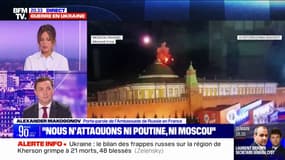 "Faire croire aux gens que c'est le Kremlin qui se bombarde lui-même, c'est le paroxysme de la supercherie" pour le porte-parole de l'ambassade de Russie en France