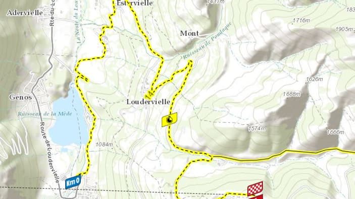 La carte de la 13e étape du Tour de France avec un contre-la-montre, le 18 juillet 2025 La carte de la 13e étape du Tour de France avec un contre-la-montre, le 18 juillet 2025