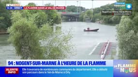 La flamme olympique descend la Marne, 23 relayeurs vont ramer jusqu'à l'île Fanac