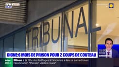 Digne-les-Bains: un homme condamné à six mois de prison pour une agression à coups de couteau