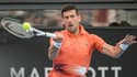 Novak Djokovic lors du tournoi d'Adelaïde le 5 janvier 2023