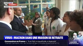 "Si on fermait tout, il n'y aurait plus de soignants" : Emmanuel Macron répond aux inquiétudes du personnel d'une maison de retraite