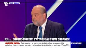 Projet de nouveaux parquets: "Il ne s'agit pas de renier ce qui a été fait mais de mieux coordonner" déclare Éric Dupond-Moretti, ministre de la Justice