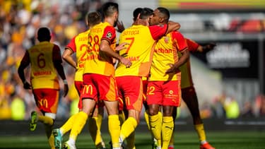 Le RC Lens lors de sa victoire contre Toulouse, le 24 septembre 2023 en Ligue 1