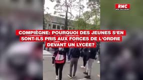 Policiers attaqués à Compiègne: les images choc filmées devant le lycée