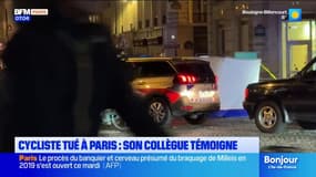 Paris: un collègue du cycliste écrasé à Paris témoigne