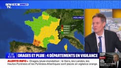 Retour du mauvais temps: 4 départements placés en vigilance orange pour des phénomènes d'orages et de pluie-inondation