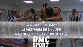 La belle fête dans le vestiaire de la Juve, vainqueur de la Coupe d'Italie