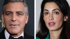 L'acteur George Clooney et sa fiancée, l'avocate Amal Alamuddin.