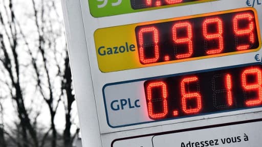 Les tarifs d'une station-service - Image d'illustration
