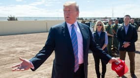 Visite de Donald Trump le long du mur à la frontière mexicaine, le 5 avril 2019. (Photo d'illustration)