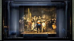 "La Ronde de nuit" de Rembrandt, au Rijksmuseum d'Amsterdam.