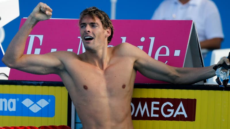 Camille Lacourt repart avec l'argent sur 50m dos