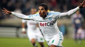 L'avant-centre brésilien Brandao avec l'OM face à Bordeaux le 16 janvier 2011