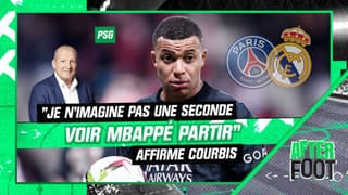 PSG : "Je n'imagine pas une seconde voir Mbappé partir", affirme Courbis
