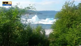 Canada : un iceberg s'effondre en direct