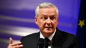 Le ministre de l'Économie Bruno Le Maire lors de son grand oral devant les organisations patronales, le 20 juin à Paris, en vue des élections législatives.