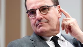 Jean Castex lors d’une table ronde à la Maison de la radio et de la musique à l’occasion de "Demain le Sport", le 19 septembre 2023 à Paris