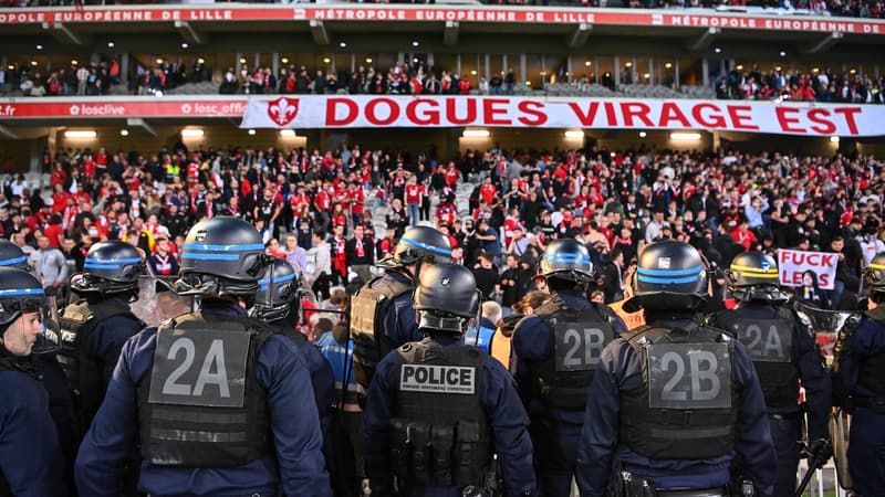 Lille-Lens: des supporters lillois ont tenté de faire irruption sur le terrain au coup de sifflet final