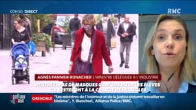 Masques obligatoires: "Agnès Pannier-Runacher demande de privilégier les modèles en tissu réutilisables aux chirurgicaux