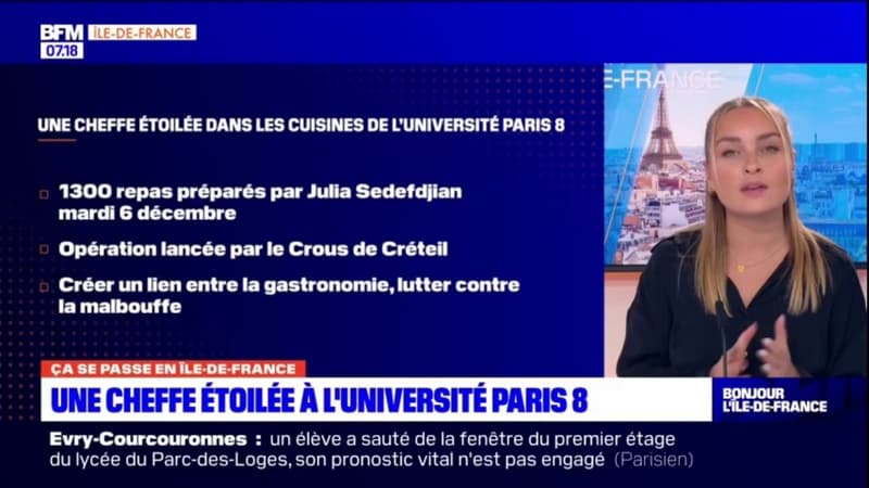 Une cheffe étoilée prend ses quartiers à l'université Paris 8