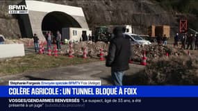 Colère agricole: des agriculteurs bloquent un tunnel à Foix en Ariège