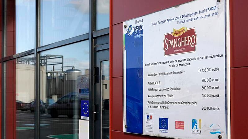 Des investigations se sont déroulées mardi à l'usine Spanghero de Castelnaudary (Aude) dans le cadre de l'enquête préliminaire pour tromperie ouverte par le pôle santé publique du Tribunal de grande instance de Paris. /Photo prise le 15 février 2013/REUTE