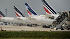 Des avions Air France sur la piste de Roissy-Charles-de-Gaulle
