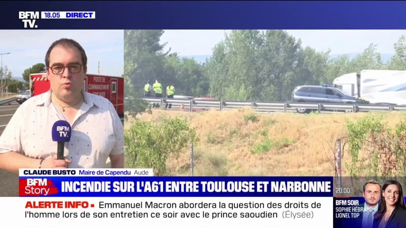 Un incendie est en cours sur l'A61 entre Toulouse et Narbonne, le feu n'est toujours pas maîtrisé